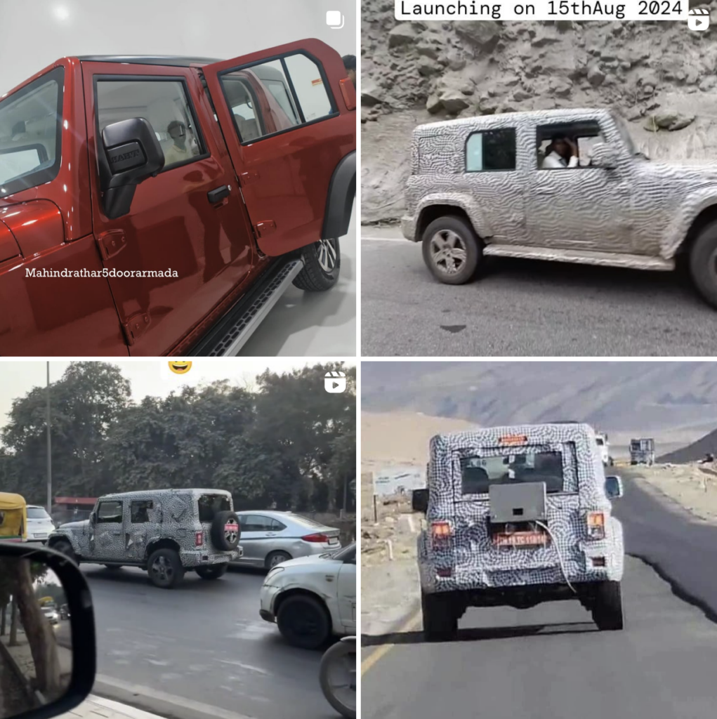 Mahindra Thar 5-Door Images Leaked: Check Top 5 Features"